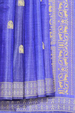 Collection of Tussar Silk Purple Saree in a gallery layout