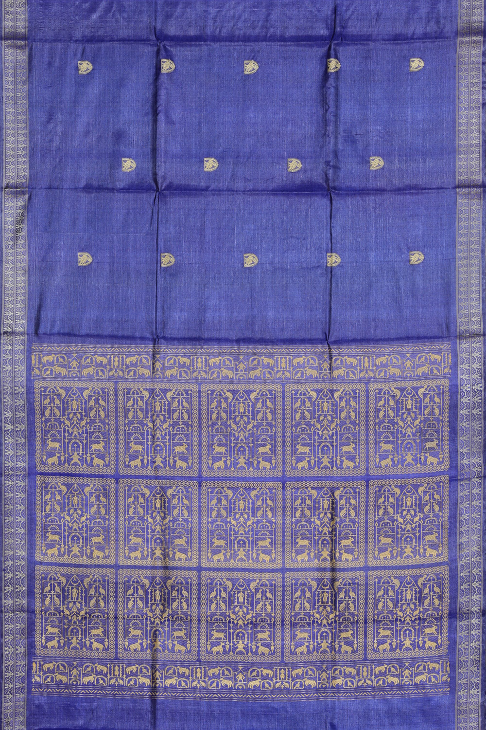 Collection of Tussar Silk Purple Saree in a gallery layout