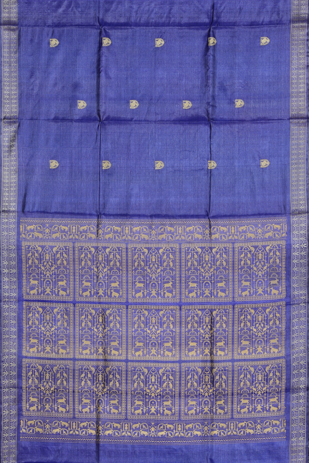Image of Tussar Silk Purple Saree