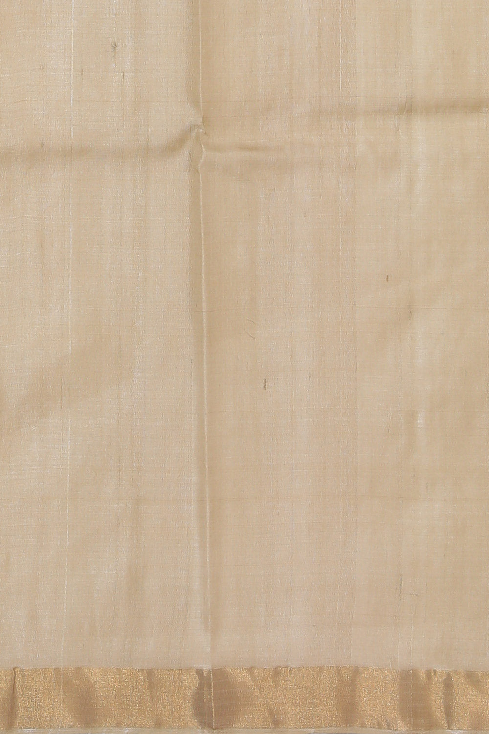 Image of Tussar Silk Off-White Saree