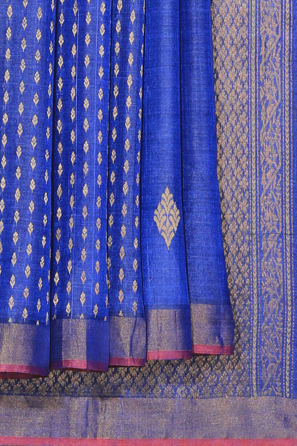 Collection of Tussar Silk Blue Saree in a gallery layout