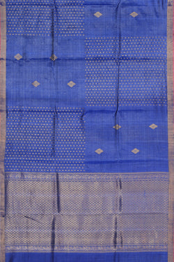 Collection of Tussar Silk Blue Saree in a gallery layout