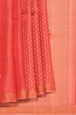 Collection of Tussar Silk Fuchsia Pink Saree in a gallery layout