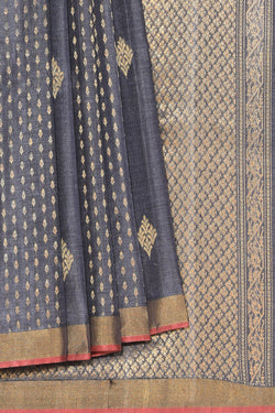 Collection of Tussar Silk Grey Saree in a gallery layout