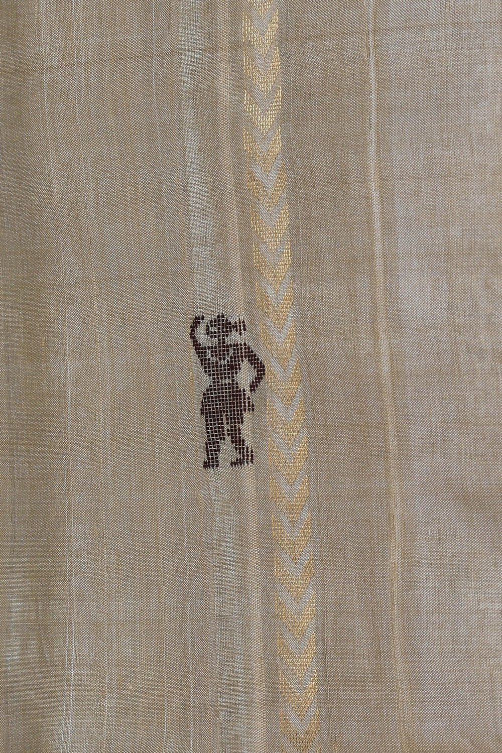 Collection of Tussar Silk Off-White Saree in a gallery layout