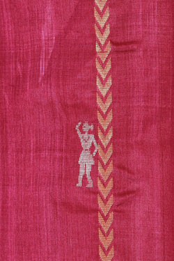 Image of Tussar Silk Pink Saree