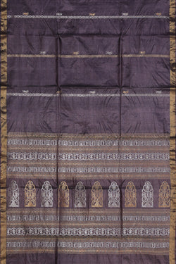 Collection of Tussar Silk Coffee Brown Saree in a gallery layout