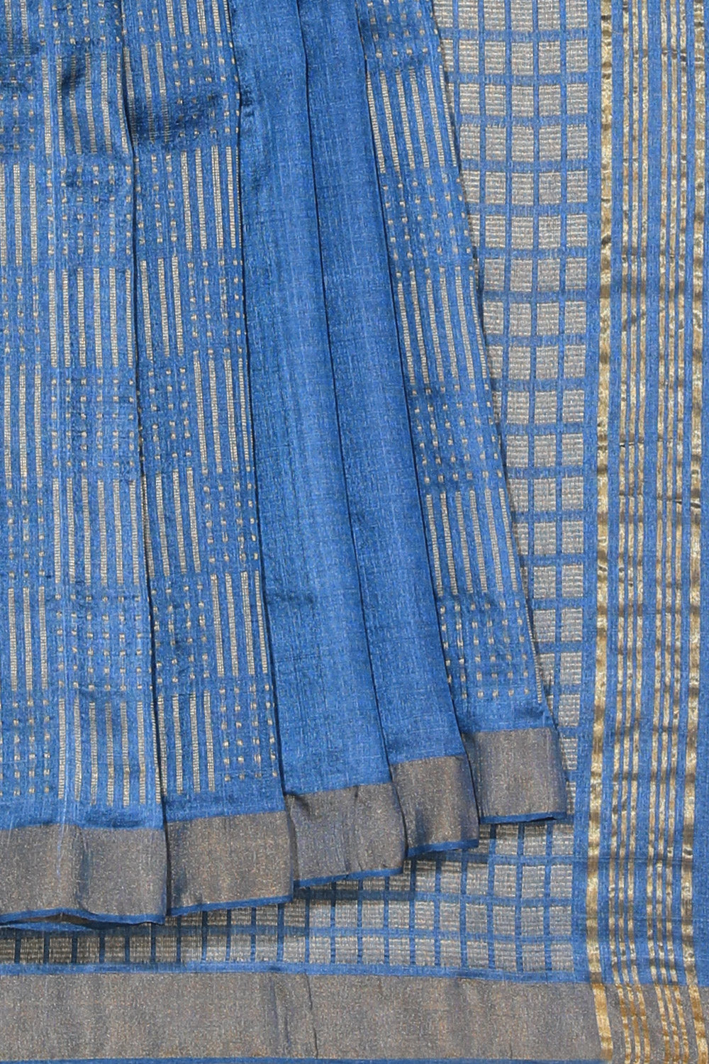 Collection of Tussar Silk Smoky Grey Saree in a gallery layout