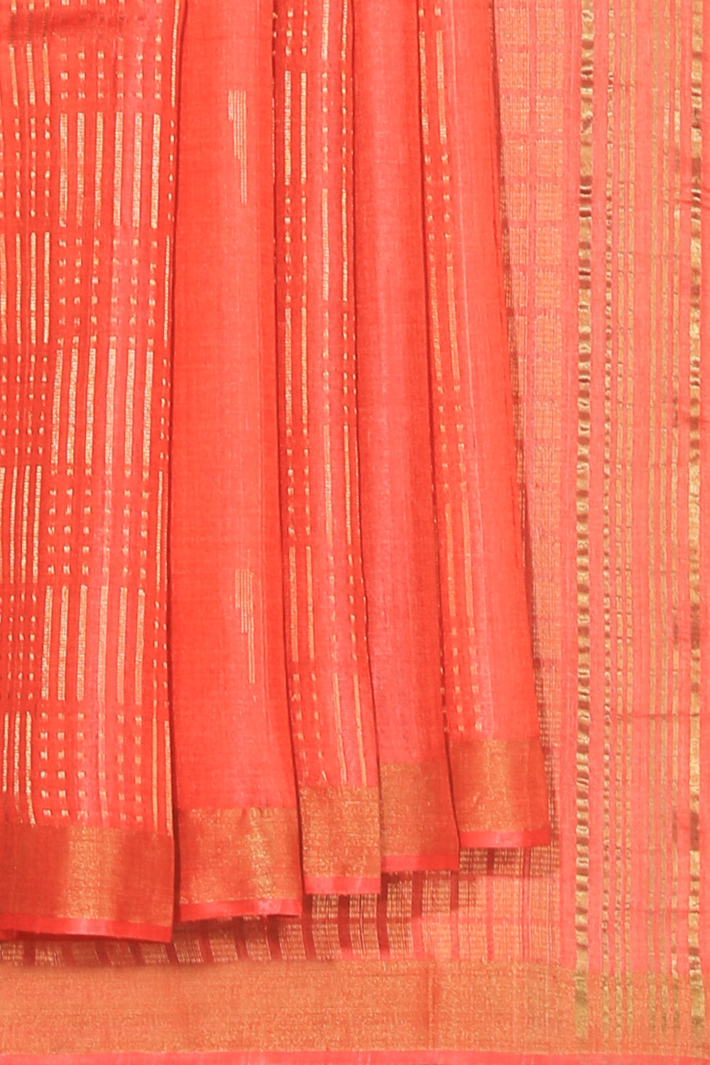 Collection of Tussar Silk Peach Saree in a gallery layout