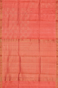 Collection of Tussar Silk Peach Saree in a gallery layout