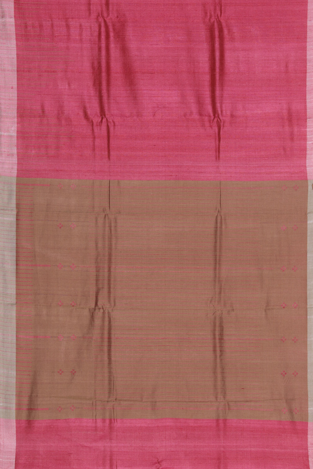 Image of Tussar Silk Pink Saree
