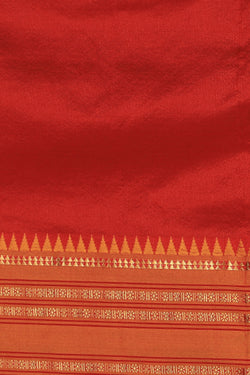 Image of Narayanpet Silk Red Saree