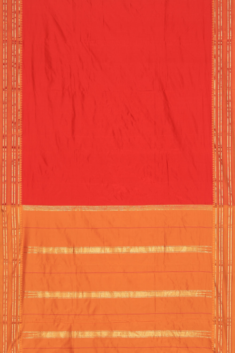 Image of Narayanpet Silk Red Saree