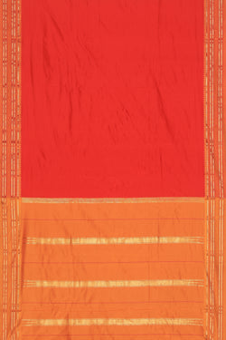 Image of Narayanpet Silk Red Saree