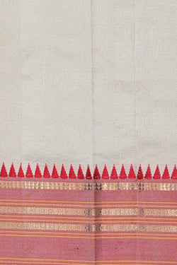 Image of Narayanpet Silk Off-White Saree