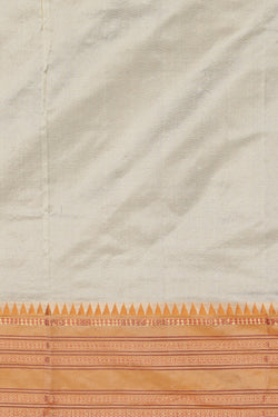 Image of Narayanpet Silk Off-White Saree