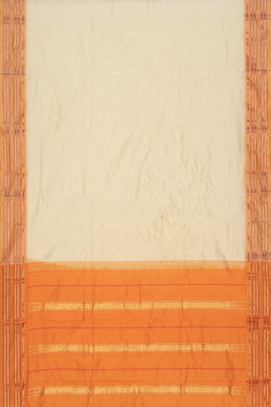 Image of Narayanpet Silk Off-White Saree