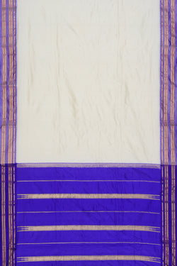 Image of Narayanpet Silk Off-White Saree