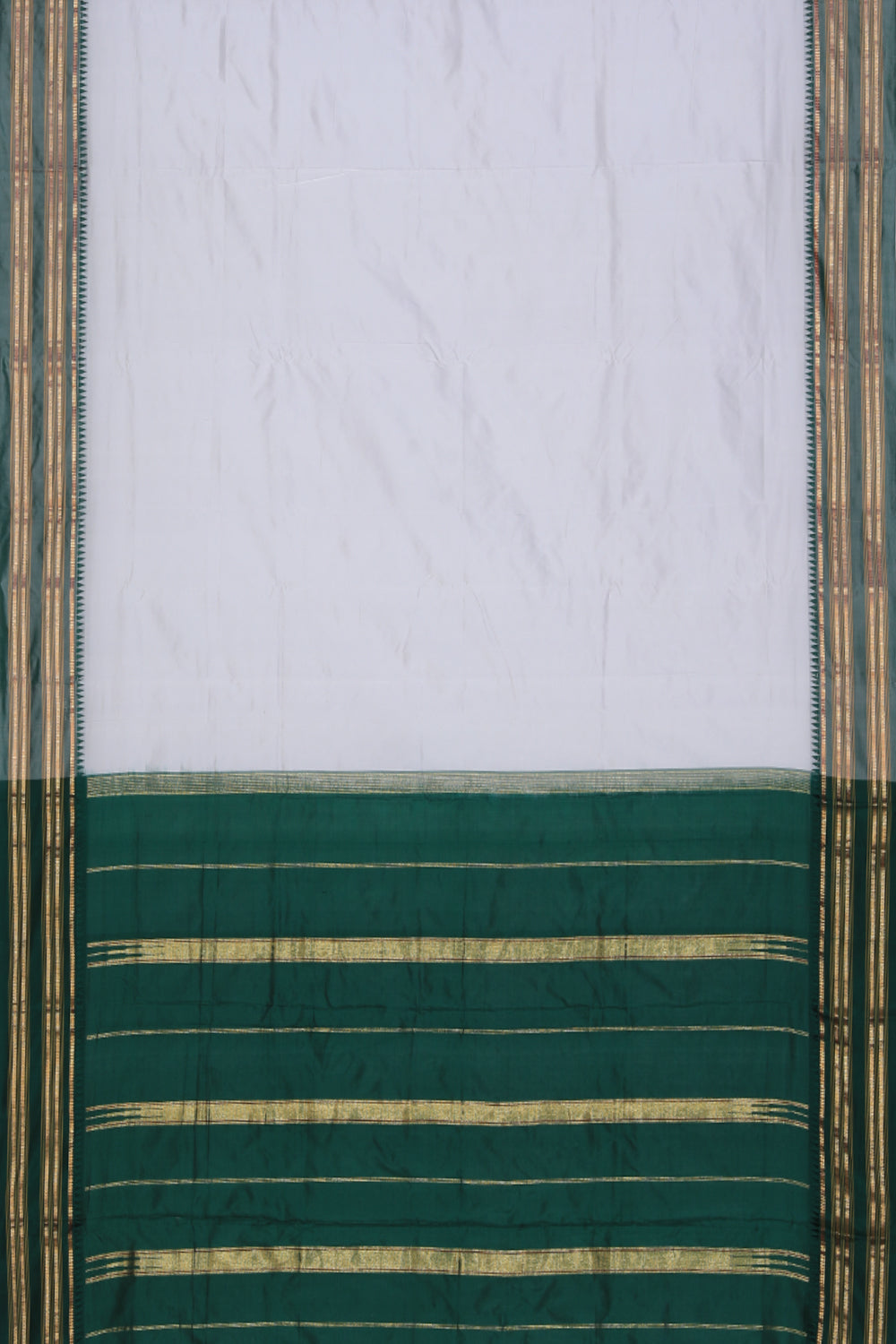 Narayanpet Silk White Saree