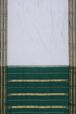 Image of Narayanpet Silk White Saree