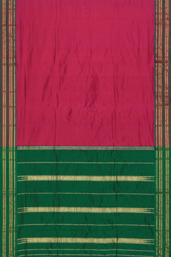 Image of Narayanpet Silk Magenta-Pink Saree