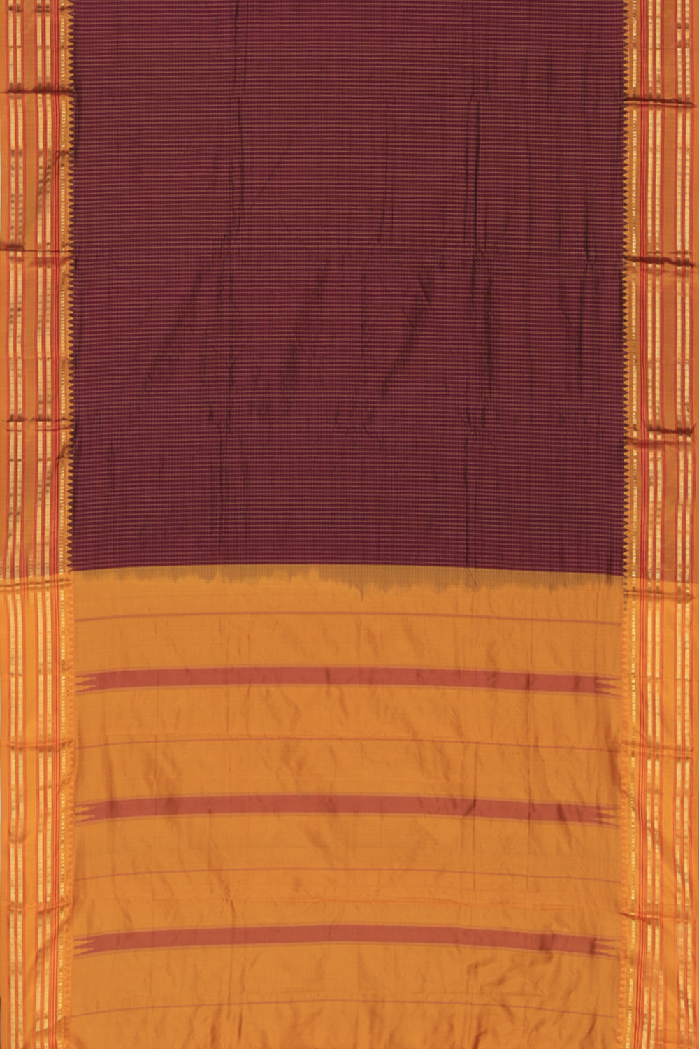 Narayanpet Silk Deep Wine Saree