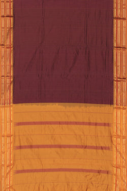 Image of Narayanpet Silk Deep Wine Saree