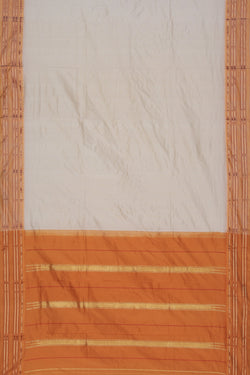 Image of Narayanpet Silk Off White Saree