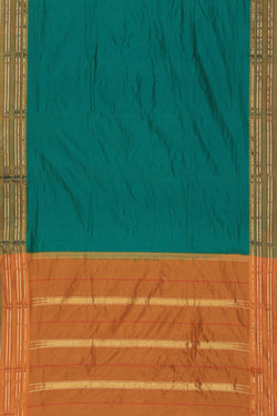 Image of Narayanpet Silk Teal Green Saree