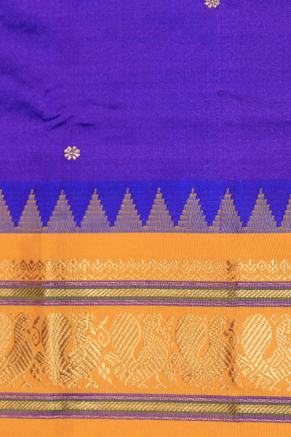 Collection of Narayanpet Silk Purple Saree in a gallery layout