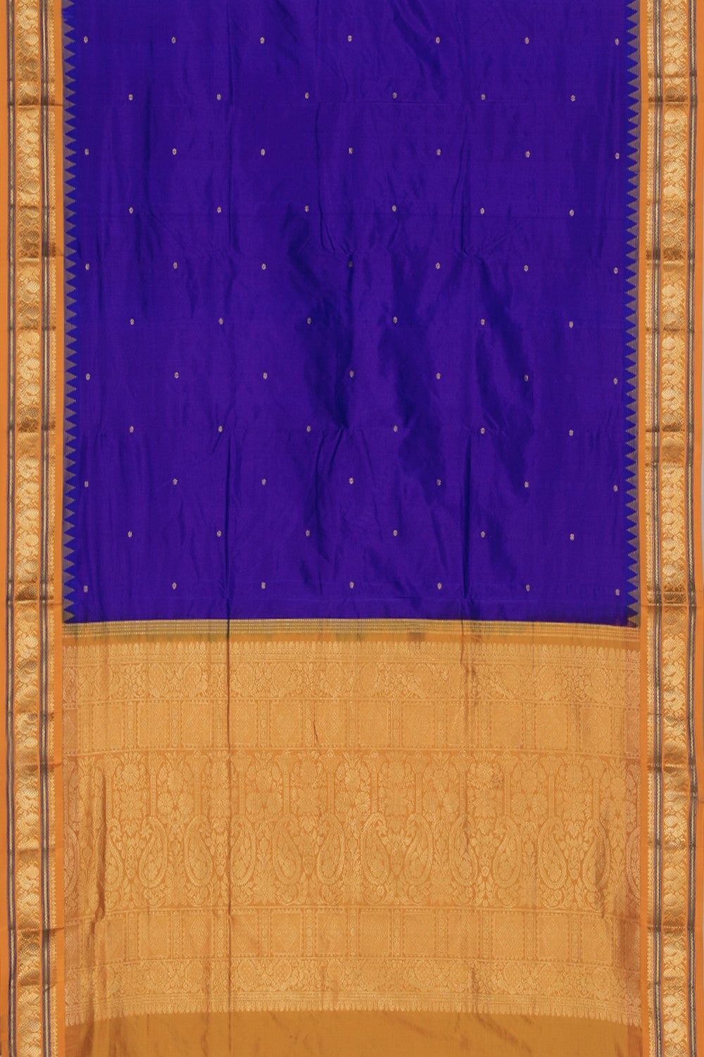 Collection of Narayanpet Silk Purple Saree in a gallery layout