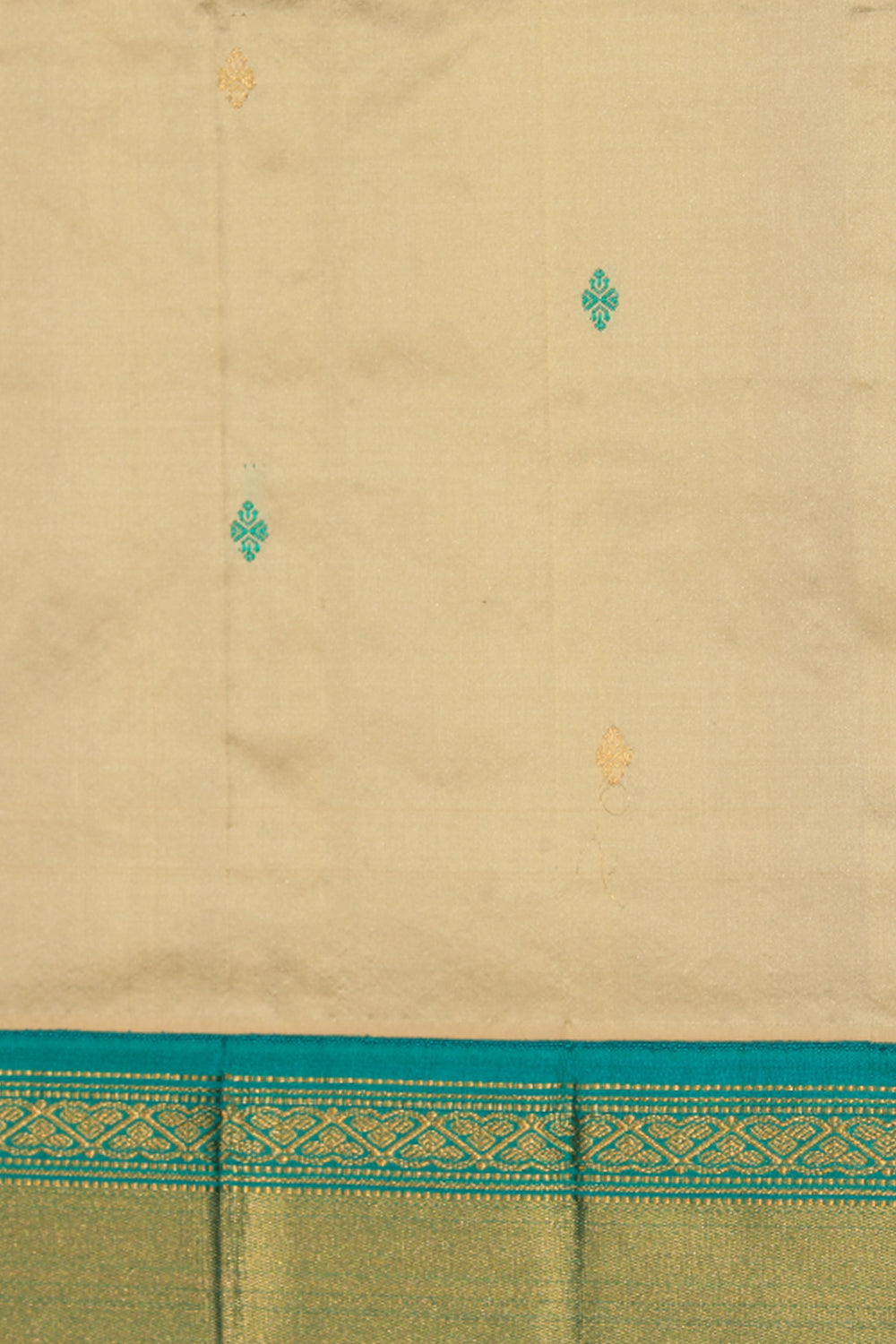 Collection of Narayanpet Silk Off-White Saree in a gallery layout