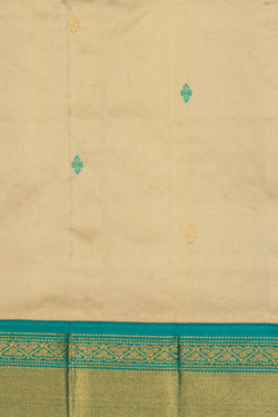 Collection of Narayanpet Silk Off-White Saree in a gallery layout