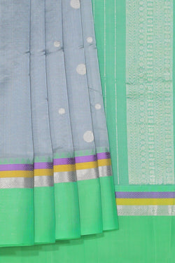 Collection of Kuppadam Grey Saree in a gallery layout