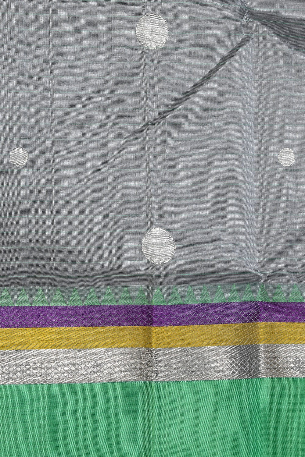 Collection of Kuppadam Grey Saree in a gallery layout