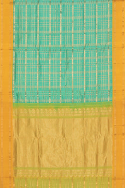 Collection of Kuppadam Turquoise Green Saree in a gallery layout