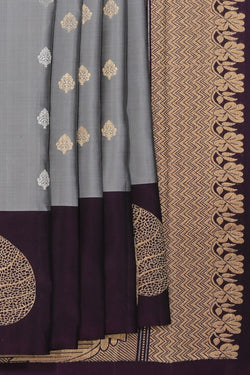 Collection of South Silk Grey Saree in a gallery layout