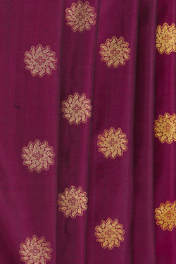 Collection of South Silk Deep-Wine Pink Saree in a gallery layout