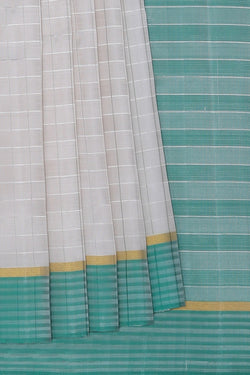 Collection of South Silk White Saree in a gallery layout