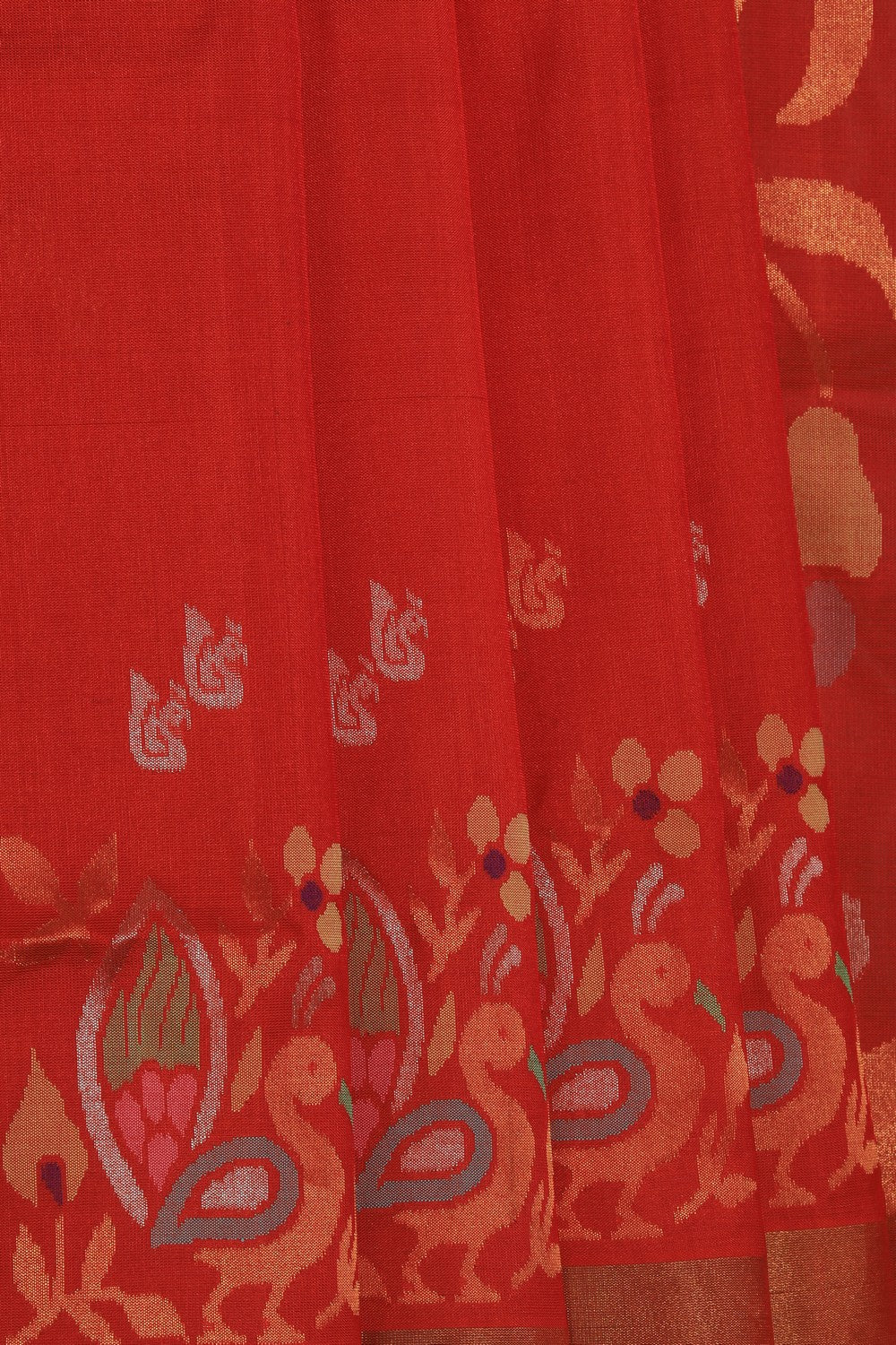 Collection of Uppada Silk Orange Saree in a gallery layout