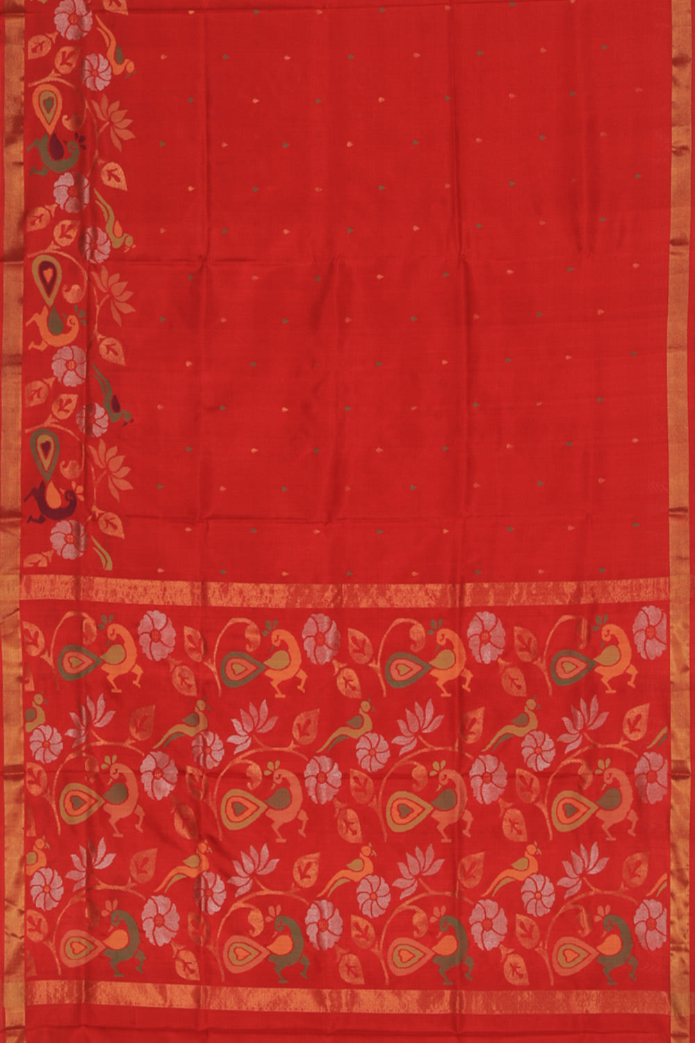 Image of Uppada Silk Red Saree