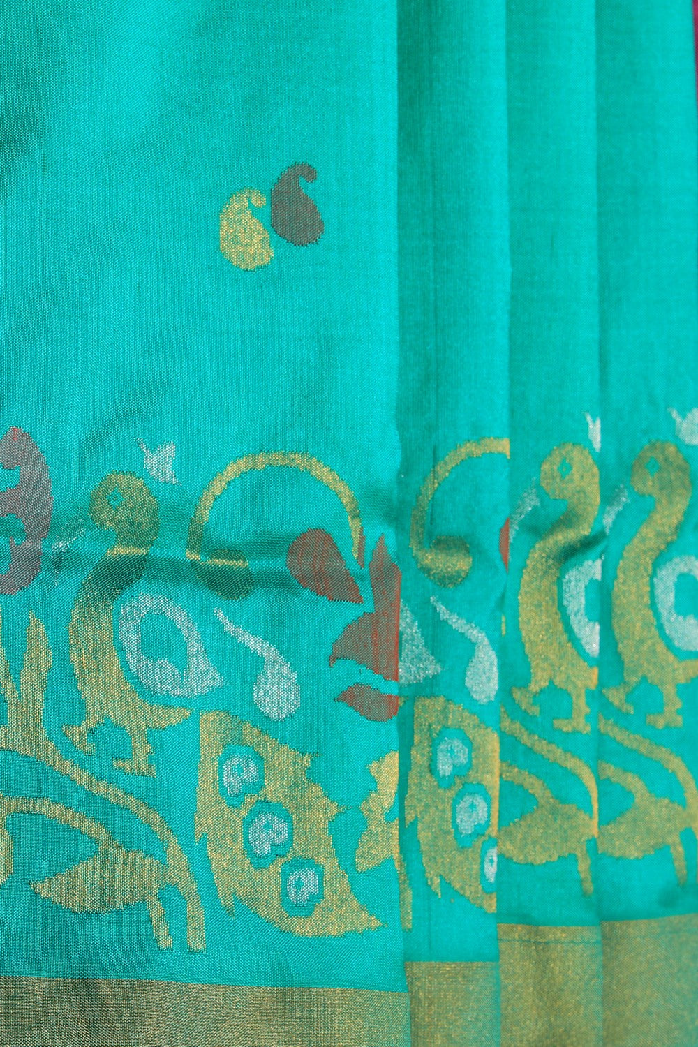 Image of Uppada Silk Green Saree