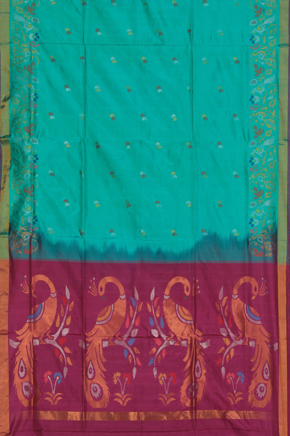 Uppada Silk Green Saree