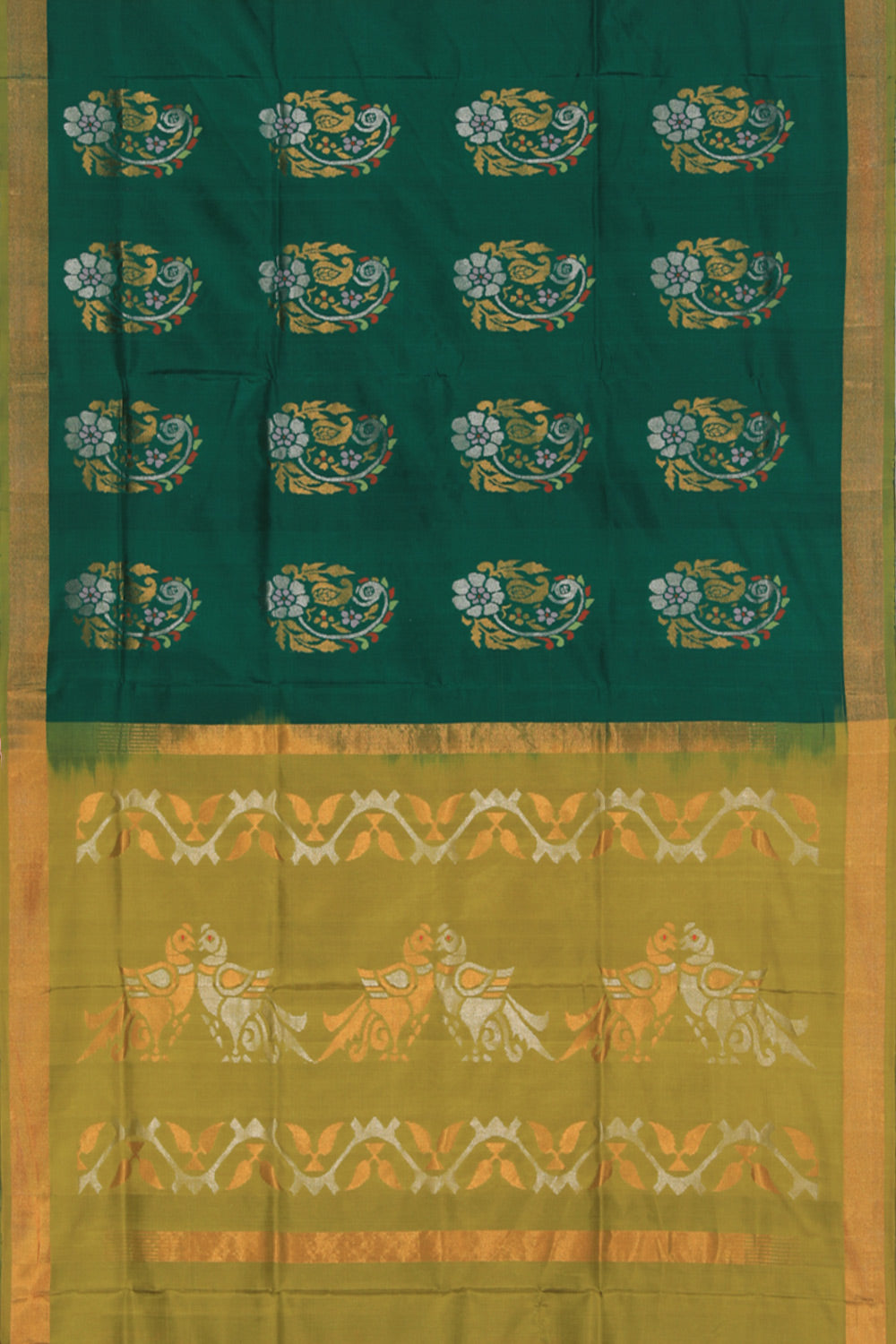 Uppada Silk Green Saree