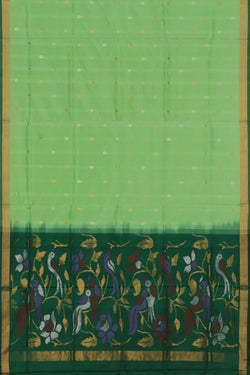 Image of Uppada Silk Mint Green Saree