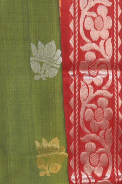 Collection of Uppada Silk Green Saree in a gallery layout