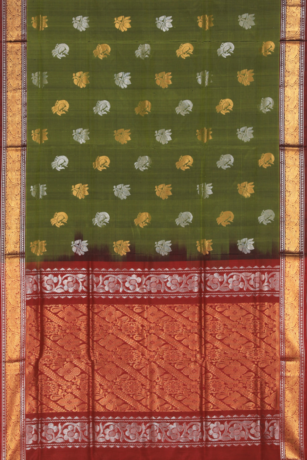 Collection of Uppada Silk Green Saree in a gallery layout