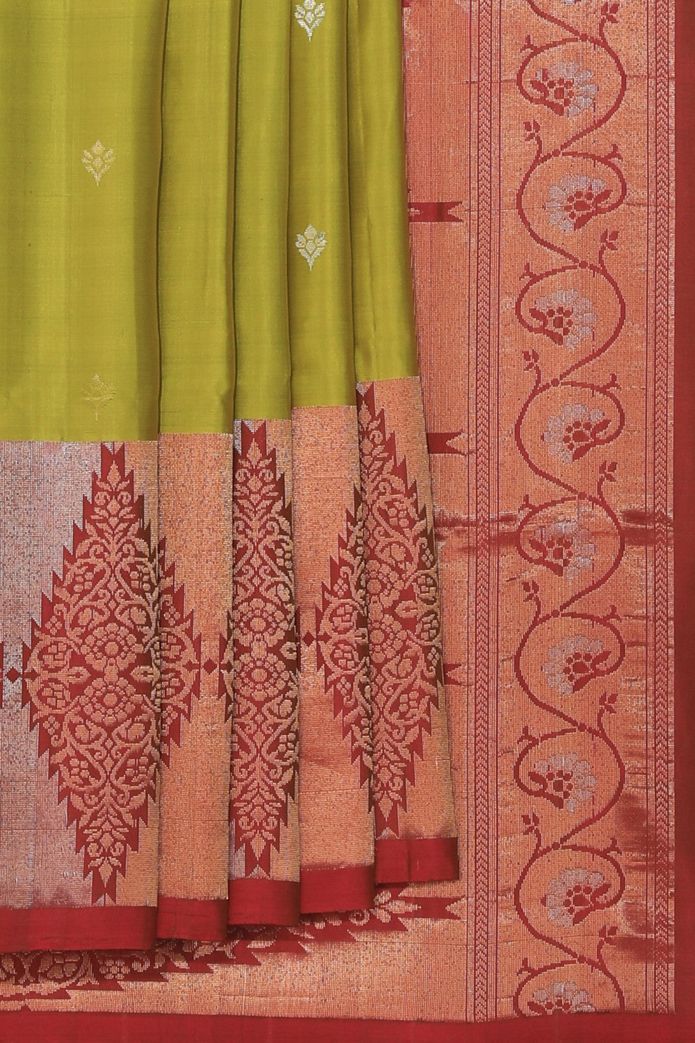 Collection of South Silk Spring Green Saree in a gallery layout