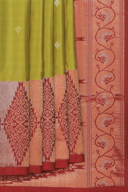 Collection of South Silk Spring Green Saree in a gallery layout