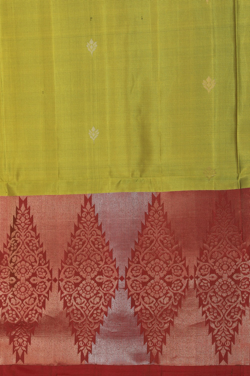 Collection of South Silk Spring Green Saree in a gallery layout